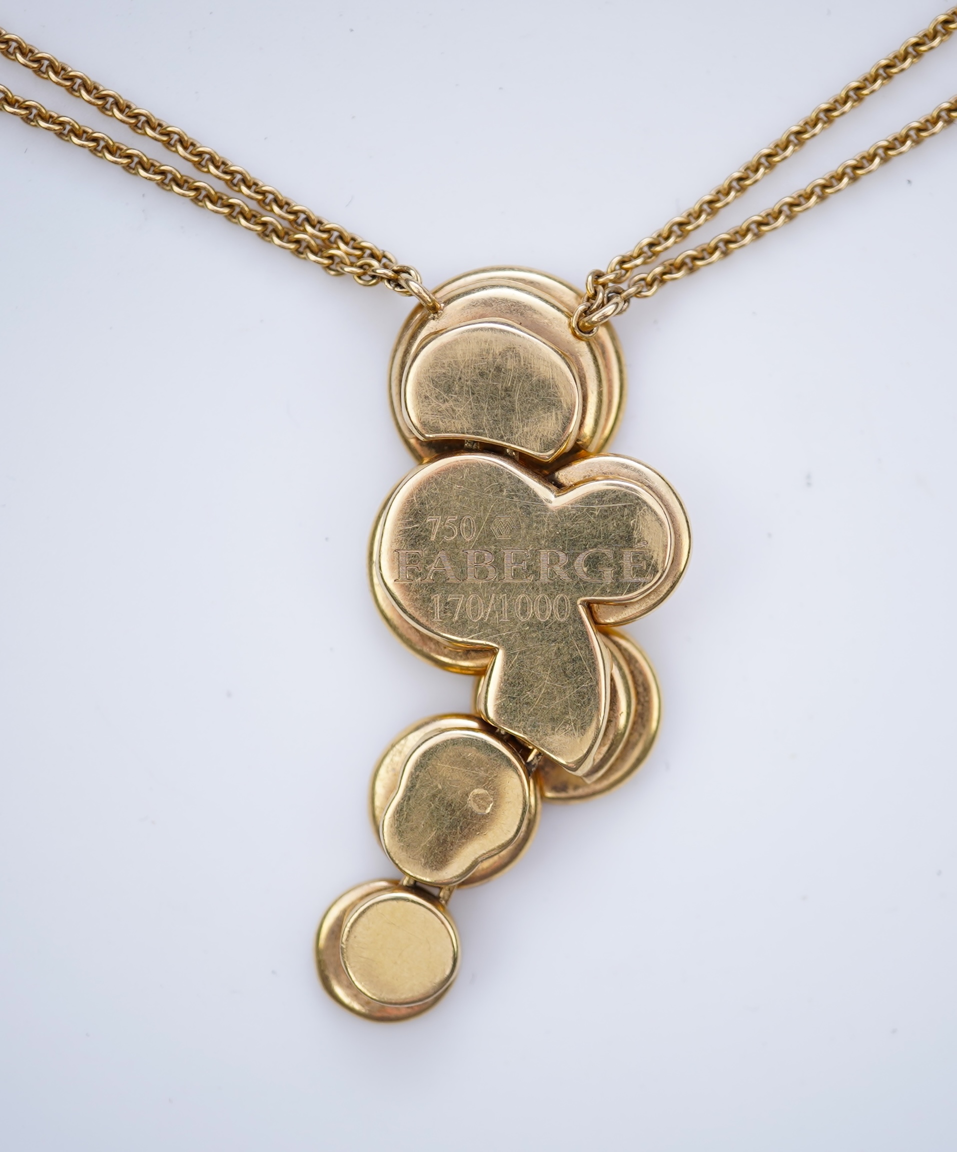 Fabergé, a modern enamel and diamond pendant necklace